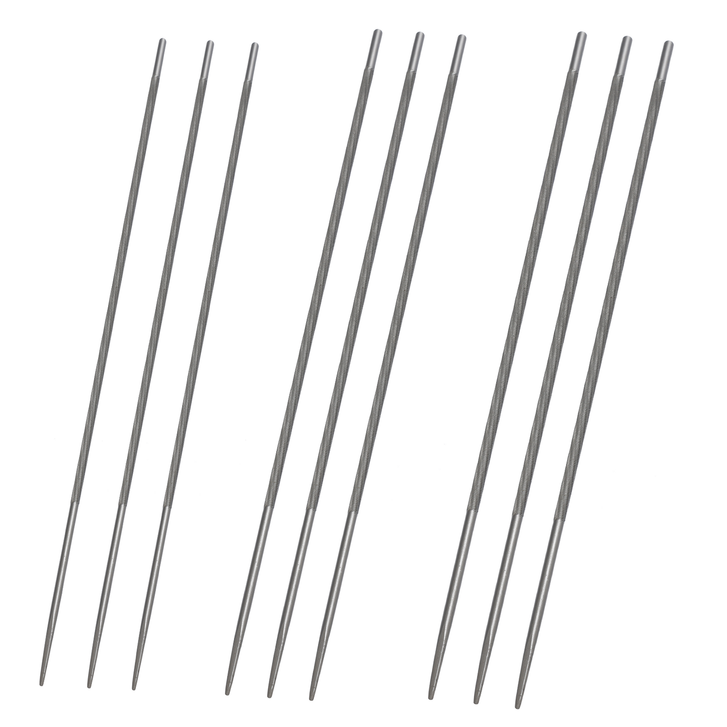 Chainsaw File Set 9pcs, Round Sharpening Files 3/16", 7/32", 5/32" for Chains