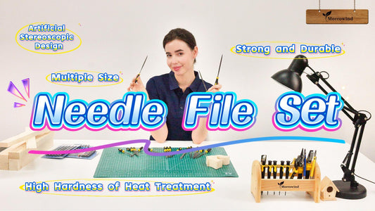 6-Piece Needle File Set, Alloy Steel Mini Files for Metal, Wood, Plastic, 6 Shapes