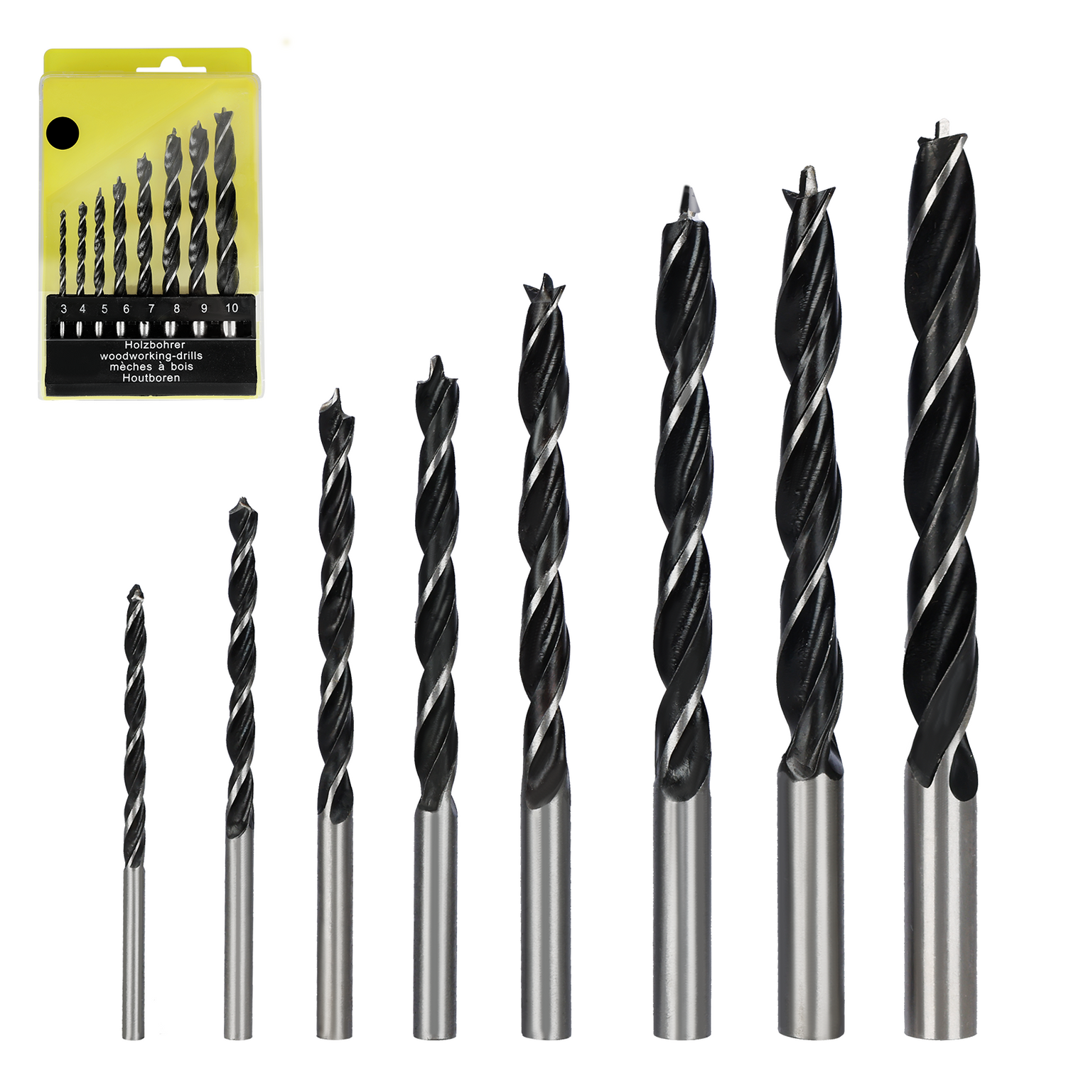 Power drill bits and accessories including hss carbide and titanium drill bits hole saws and tap tools for drilling cutting and tapping use