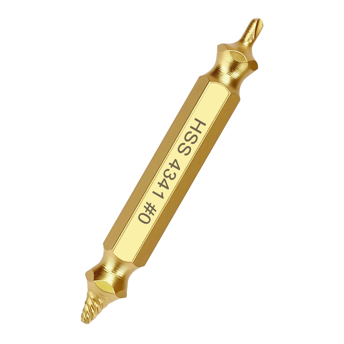 0.071 inch (1.8 mm) Screw Extractor, 4341 HSS Titanium-Coated, for Stripped, Broken, Rusted Screws