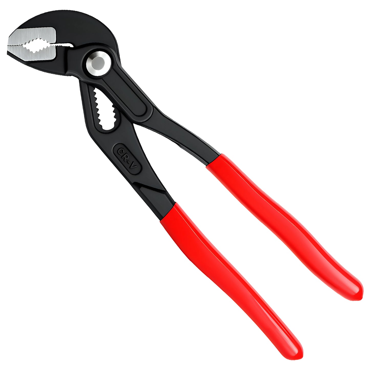 Pliers with red handles on a white background