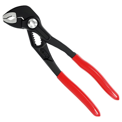 Chromium vanadium steel water pump pliers with adjustable jaws, heavy duty slip joint pliers with non slip handle for plumbing and repair