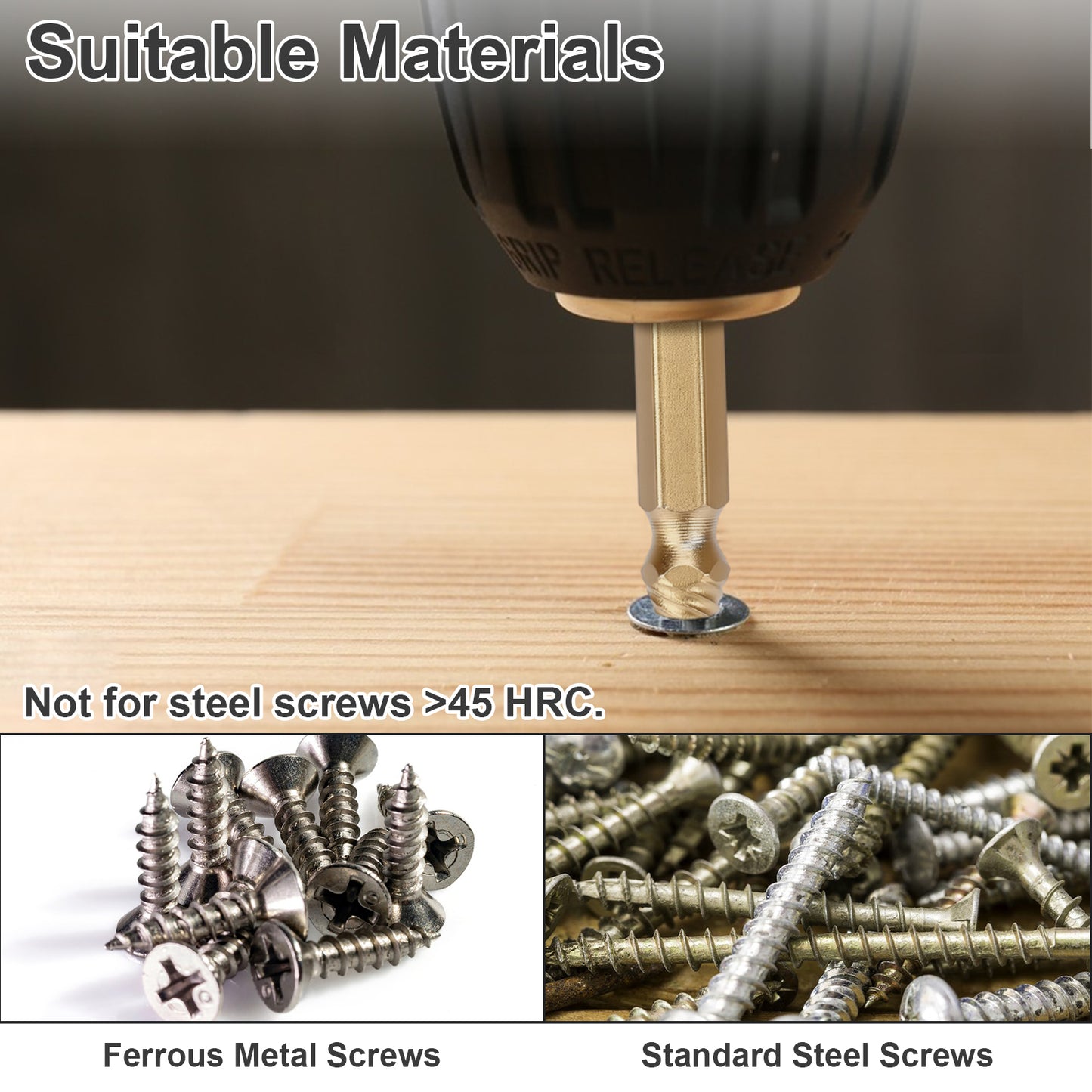 Screw Extractor, for Ferrous & Standard Steel Screws, 4341 HSS Titanium-Coated
