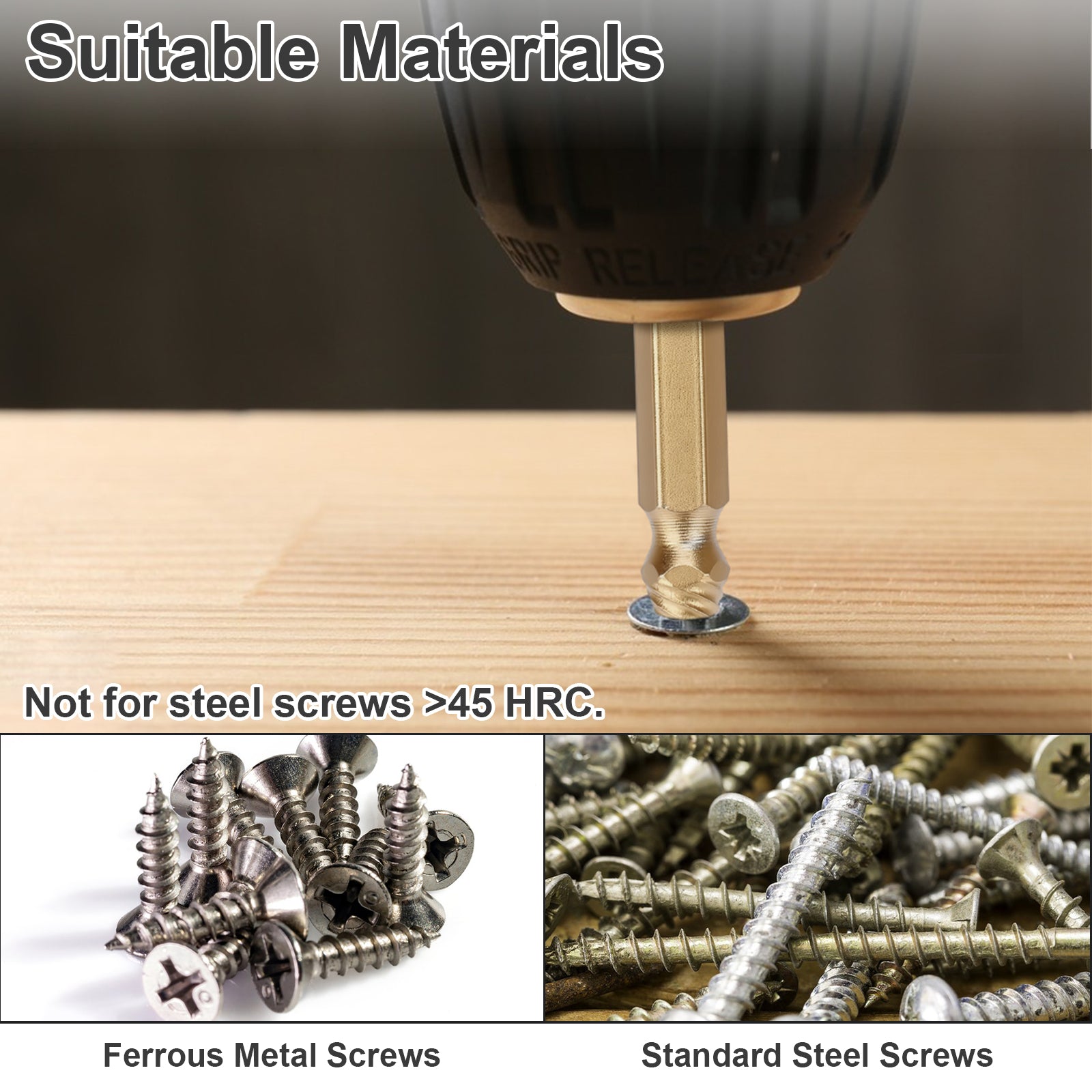 Screw Extractor, for Ferrous & Standard Steel Screws, 4341 HSS Titanium-Coated