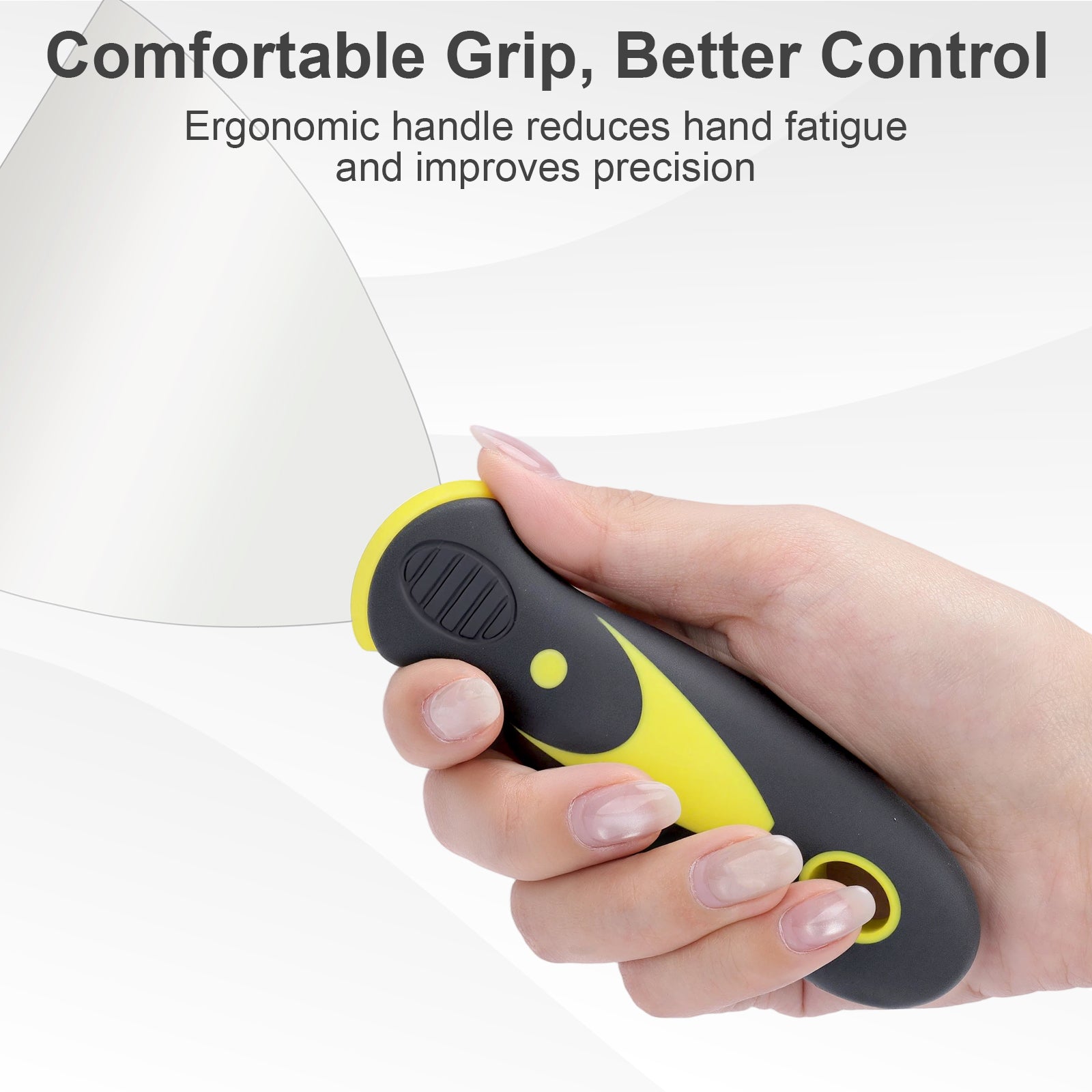 Hardy Supply Putty Knife ergonomic non-slip handle, comfortable grip reduces hand fatigue, improves control for precise drywall filling and scraping work