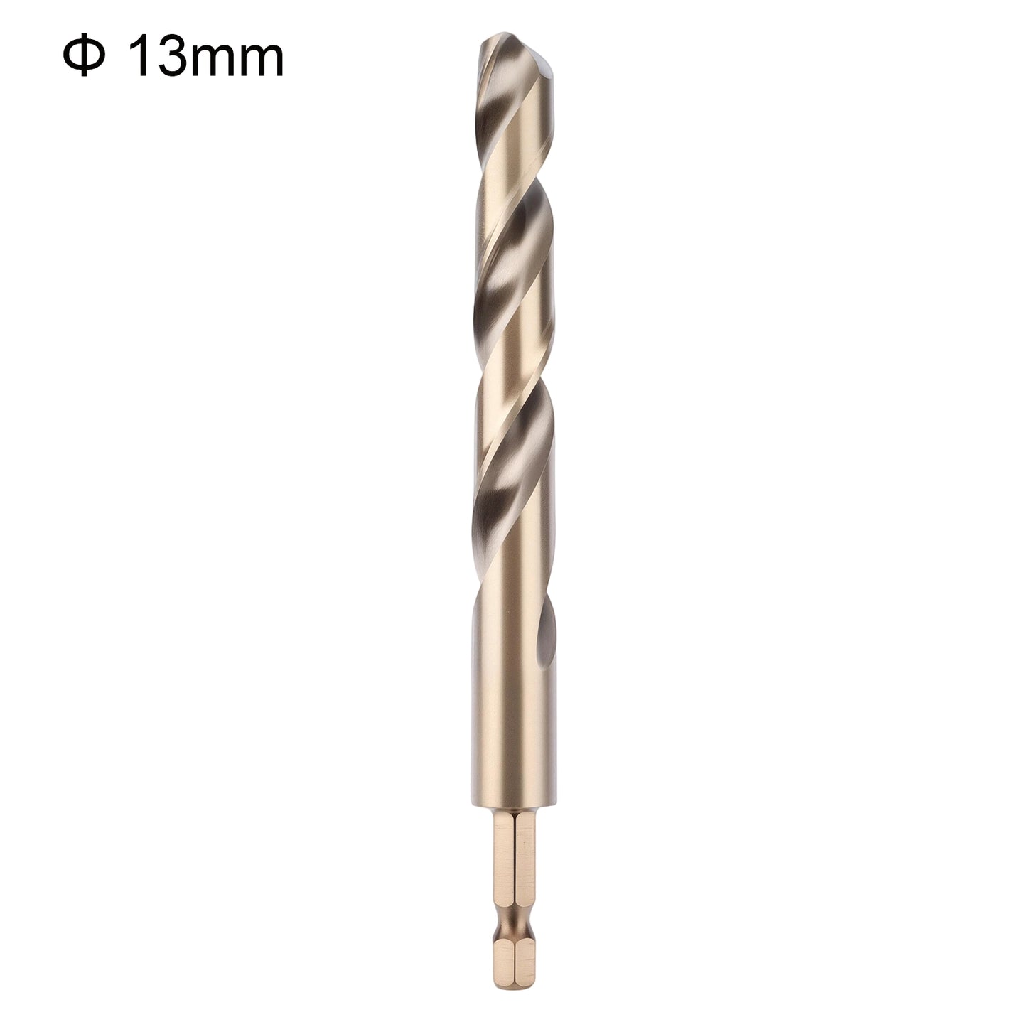 Drill bit with a diameter of 13mm on a white background
