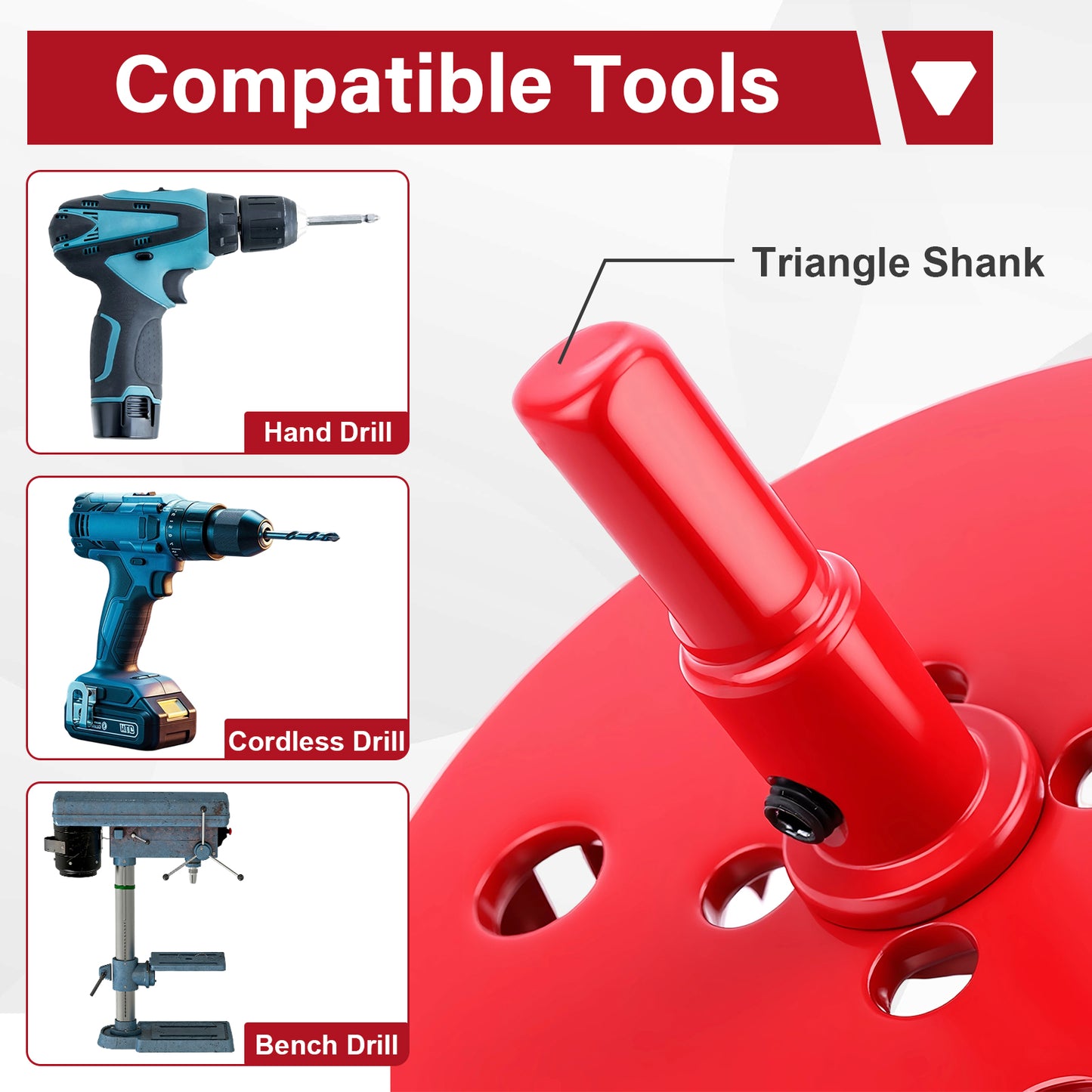 M42 Bi-Metal Hole Saw, Tri-Shank, Compatible with Hand, Cordless & Bench Drills