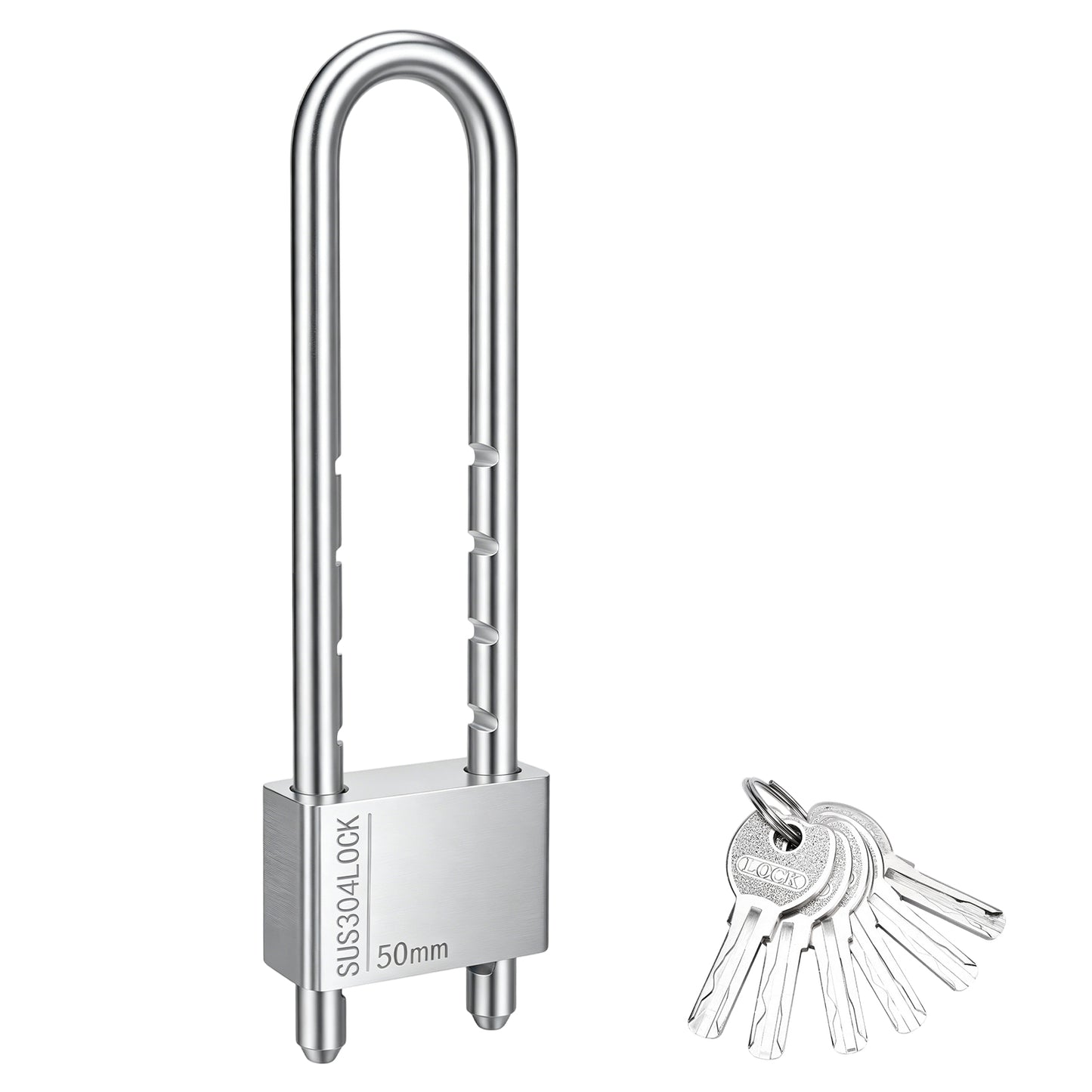 Stainless Steel Natural Finish U-Lock, 50 x 200 mm