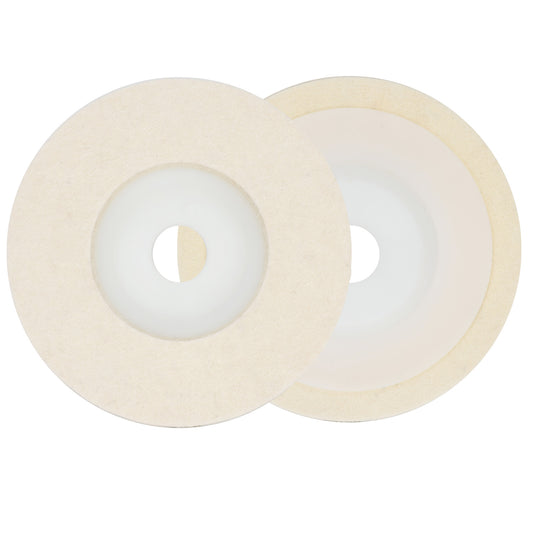 Fine wool polishing wheel buffing pad for angle grinder, soft fibers for precision polishing, ideal for metal, glass and paint, smooth mirror finish