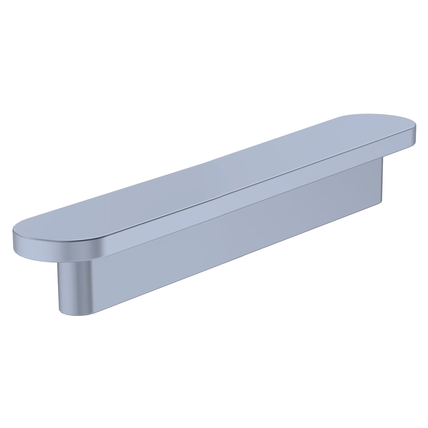 Metallic handle on a white background