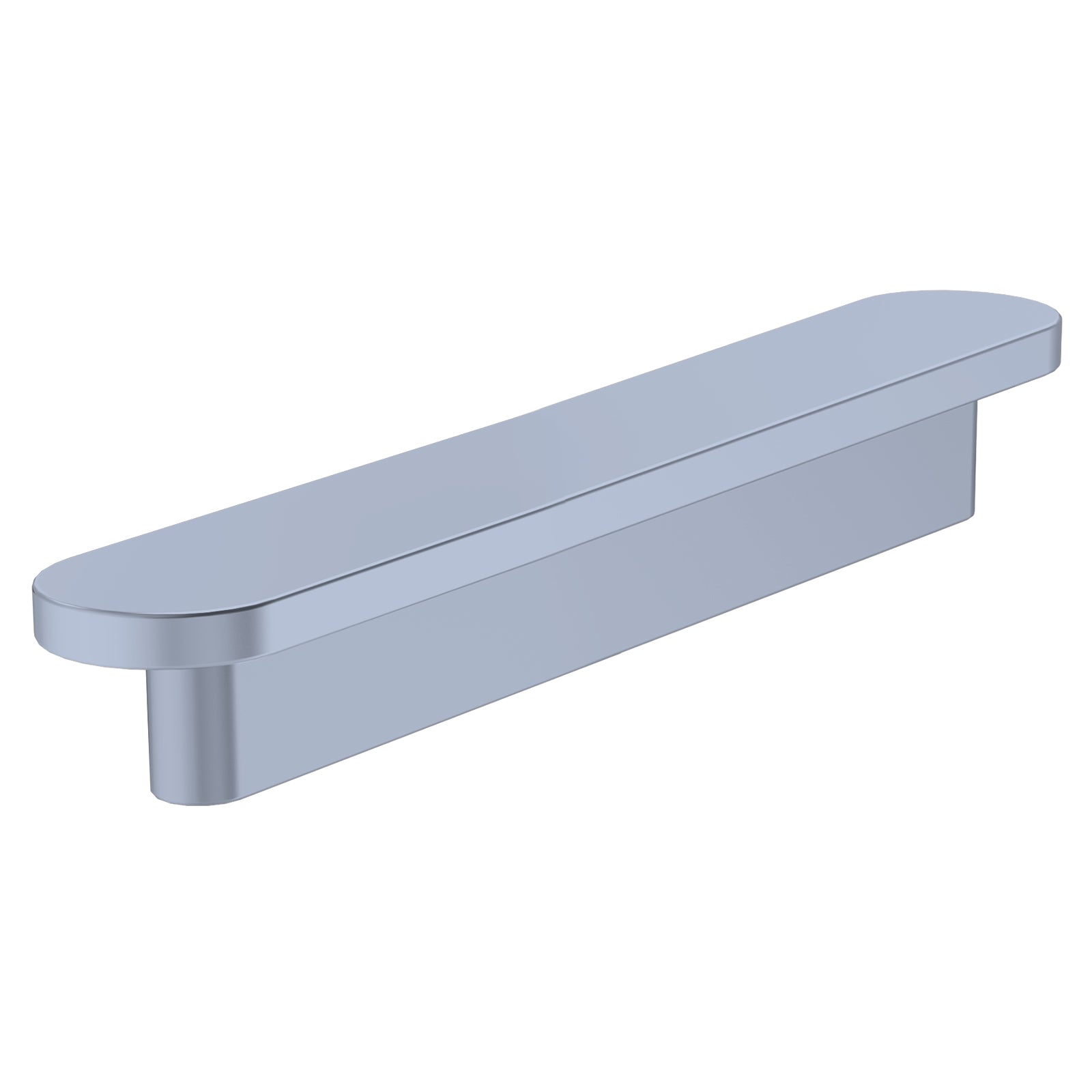 Metallic handle on a white background