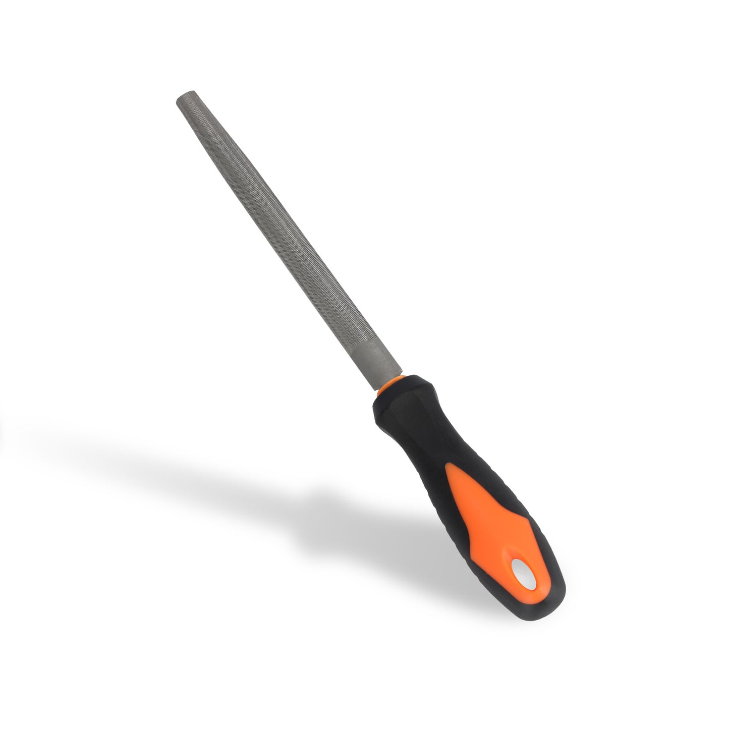 Half-Round File, High Carbon Steel with Ergonomic Rubber Handle for Wood, Metal & Plastic