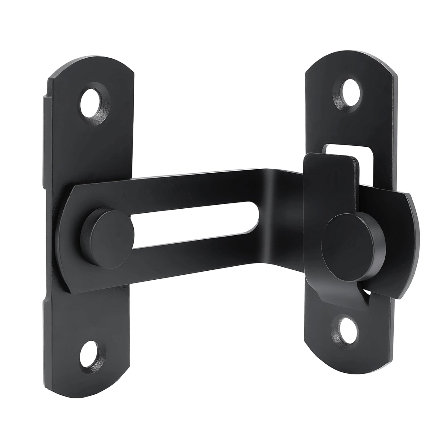 Right-Angle L-Shaped Black Stainless Steel Barn Door Latch