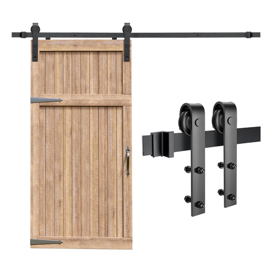 Black Carbon Steel Shed Door Track, 2 Meters