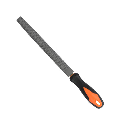 Diamond file with black and orange handle on a white background