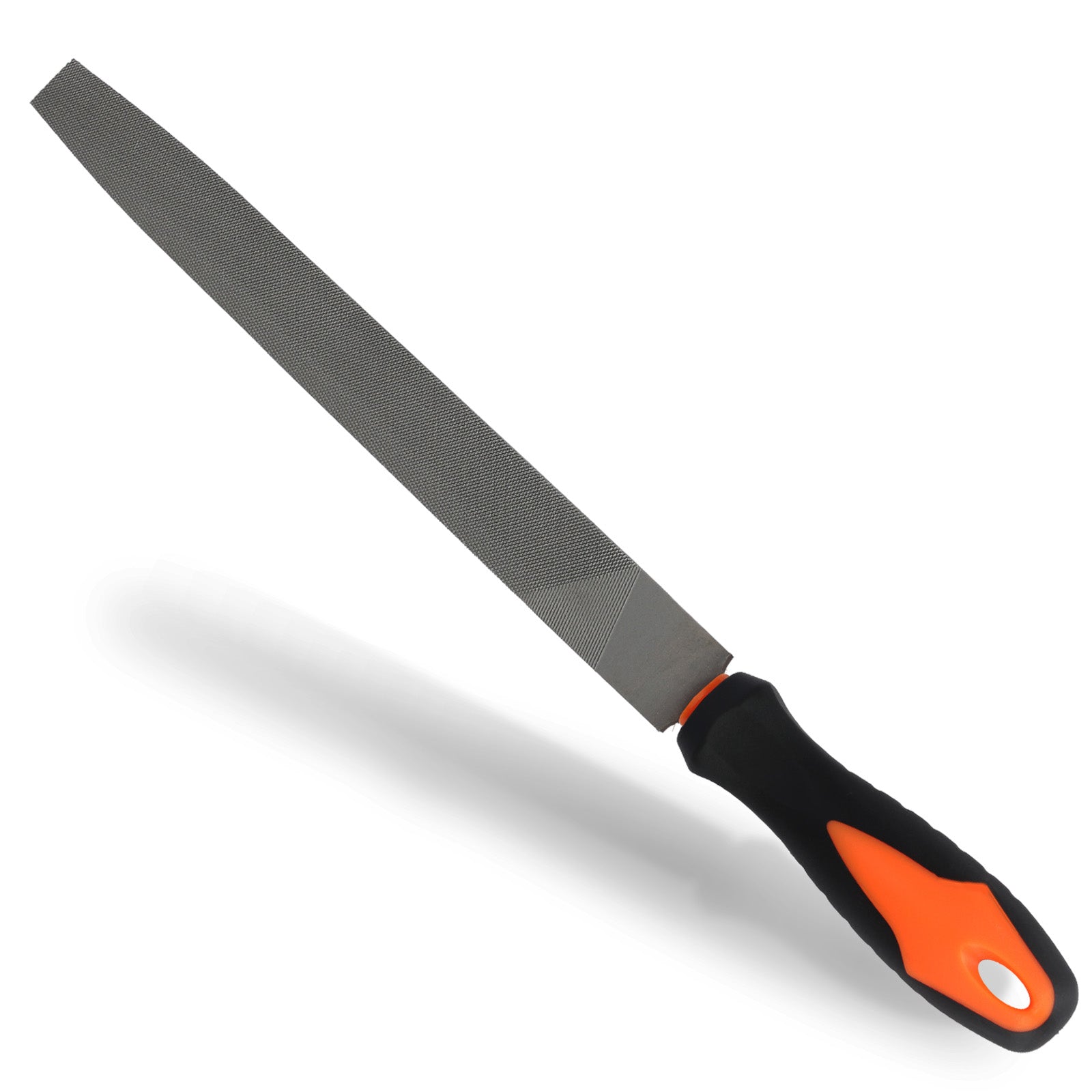 File with orange handle on a white background