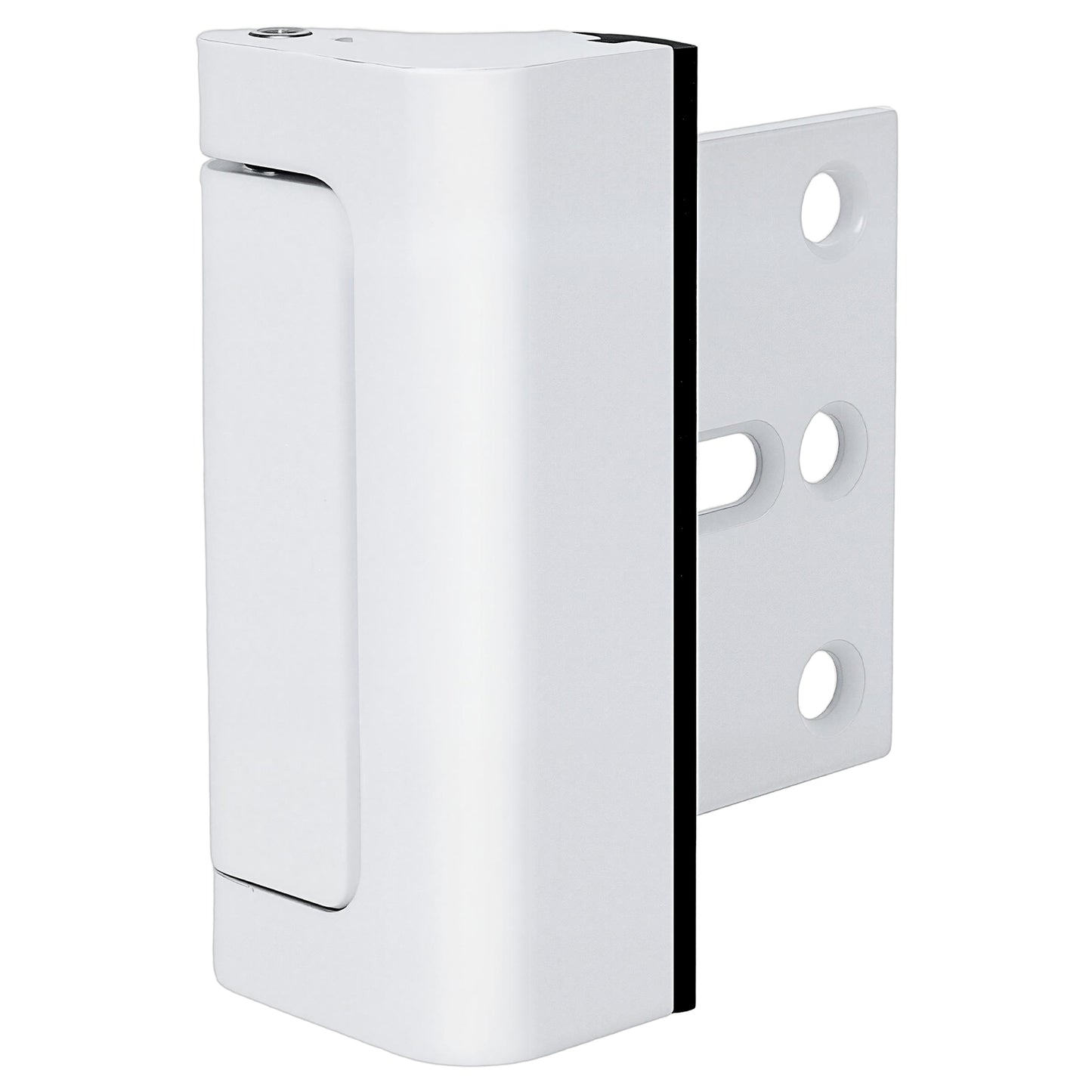 White metal corner bracket on a white background