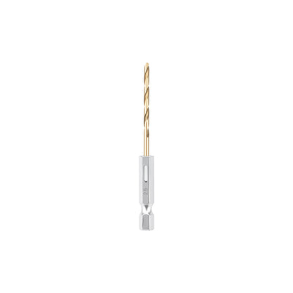 HSS titanium coated twist drill bits with hex shank for metal wood aluminum copper drilling, multi-size durable anti-slip drill bits