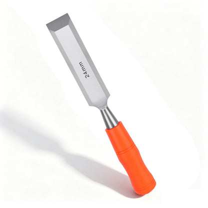 24mm Large Woodworking Chisel, Corrosion-Resistant High Carbon Steel Blade with Non-Slip Handle for Trimming & Shaping