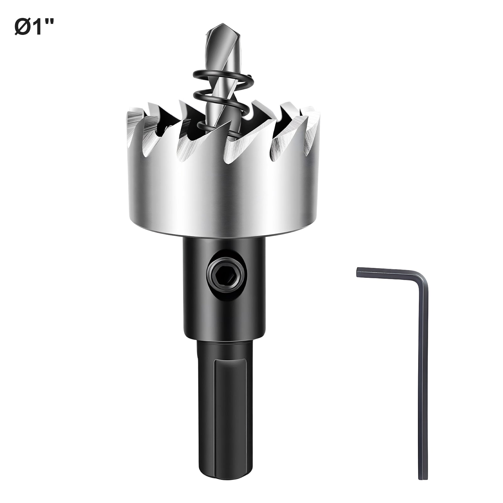 1 inch (25mm) HSS Hole Saw with Triangle Shank - Drill Bit for Wood, Iron, Aluminum & PVC