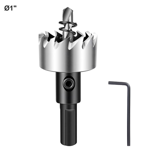 1 inch (25mm) HSS Hole Saw with Triangle Shank - Drill Bit for Wood, Iron, Aluminum & PVC