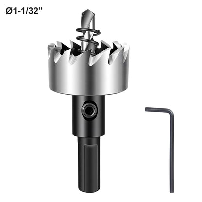 1-1/32 inch (26mm) HSS 4241 Hole Saw with Triangle Shank - Sharp Drill Bit for PVC, Wood, Iron, Aluminum