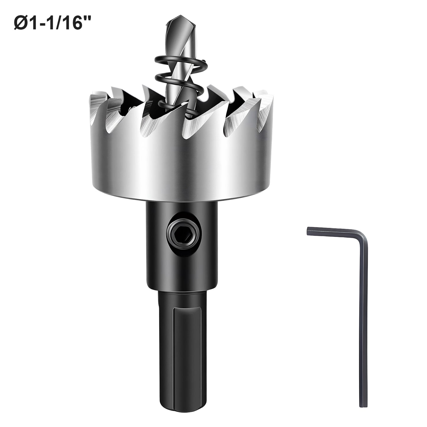 1-1/16 inch (27mm) HSS Hole Saw - Triangle Shank, for Wood, Iron, Aluminum & PVC Board