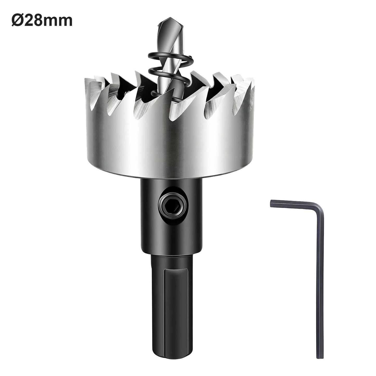 28mm HSS 4241 Hole Saw with Triangle Shank - Cutting Bit for Wood, Iron Plate & PVC
