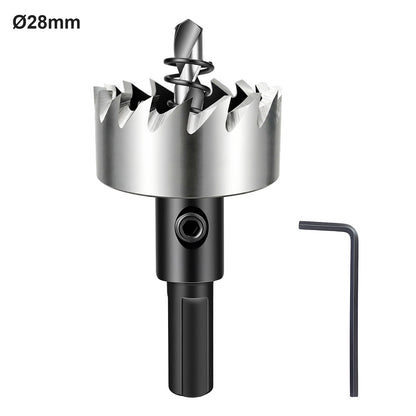 28mm HSS 4241 Hole Saw with Triangle Shank - Cutting Bit for Wood, Iron Plate & PVC
