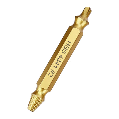 0.138 inch (3.5 mm) Screw Extractor, 4341 HSS Titanium-Coated, for Stripped, Broken, Rusted Screws