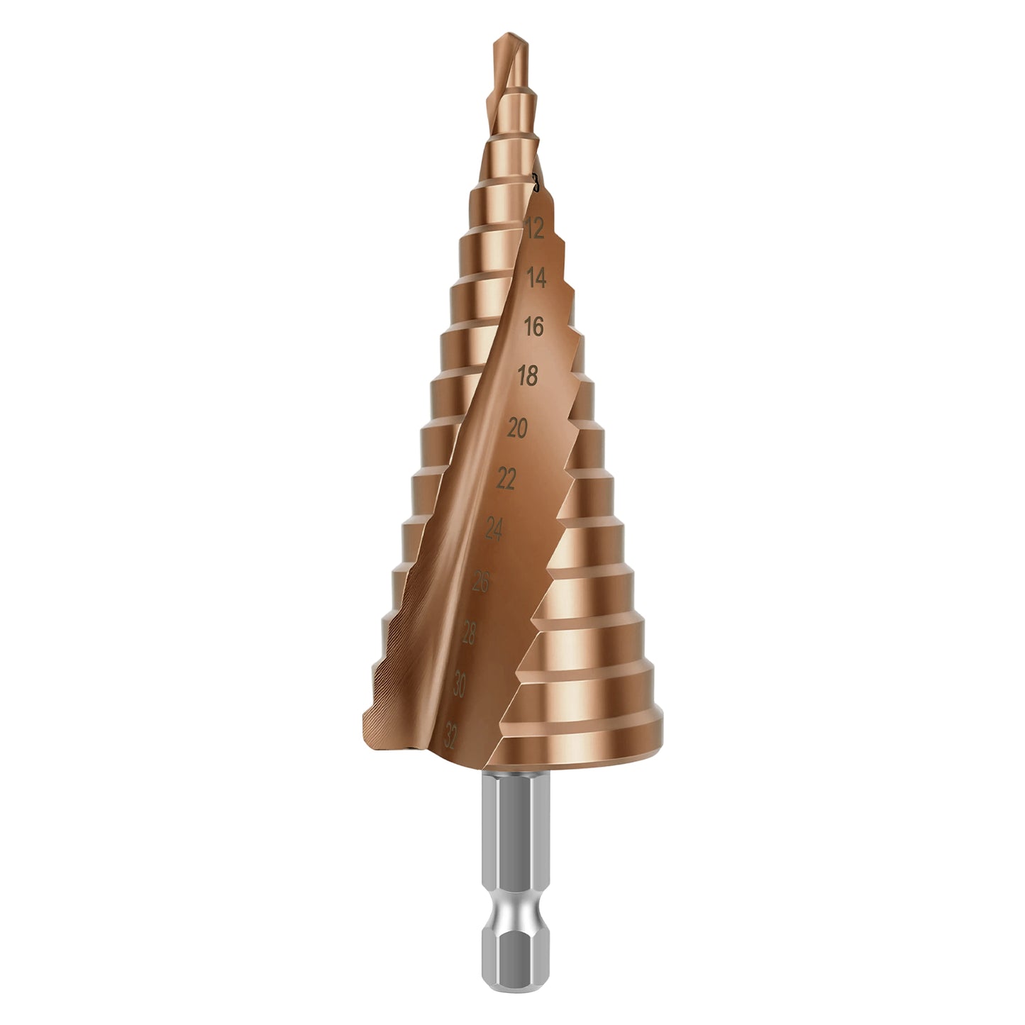 HSS M35 Cobalt Step Drill Bit 5-Step Hex Shank 4-12mm for Metal Stainless Steel Wood