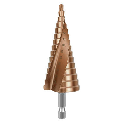 HSS M35 Cobalt Step Drill Bit 5-Step Hex Shank 4-12mm for Metal Stainless Steel Wood