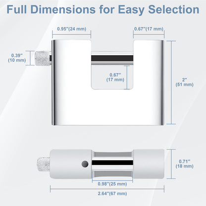 70mm Horizontal-Opening Rectangular Alloy Steel Silver Padlock
