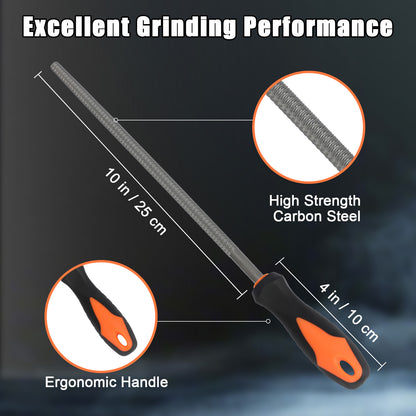 Grinding tool with ergonomic handle and high strength carbon steel, labeled 'Excellent Grinding Performance'.
