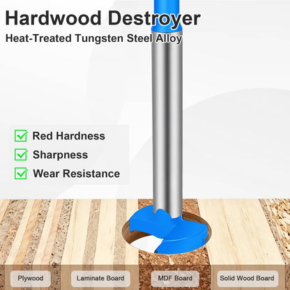 Tungsten Steel Forstner Drill Bit for Woodworking - Heat-Treated Alloy, Sharp Wear-Resistant Cutter for Plywood, Laminate, MDF & Solid Wood