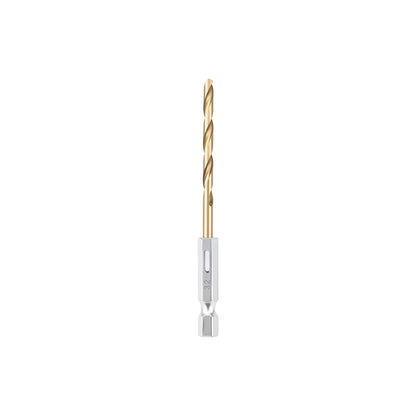 Drill bit with a hexagonal head on a white background