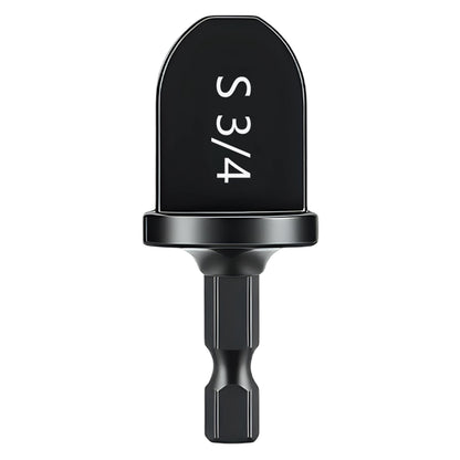 Black drill bit with 'S 3/4' marking on a white background