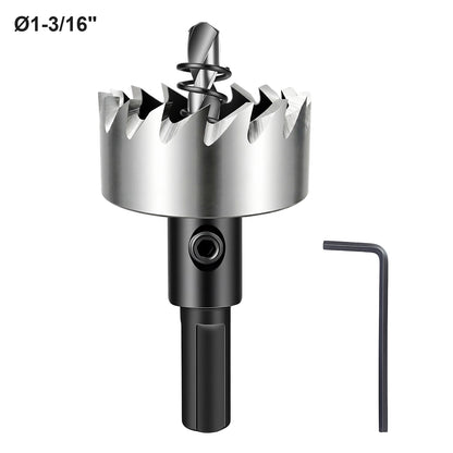 1-3/16 inch (30mm) HSS Hole Saw - Triangle Shank, for Metal, Wood, PVC Drilling