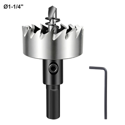 1-1/4 inch (32mm) HSS 4241 Hole Saw - Triangle Shank Drill Bit for Iron, Aluminum, Wood