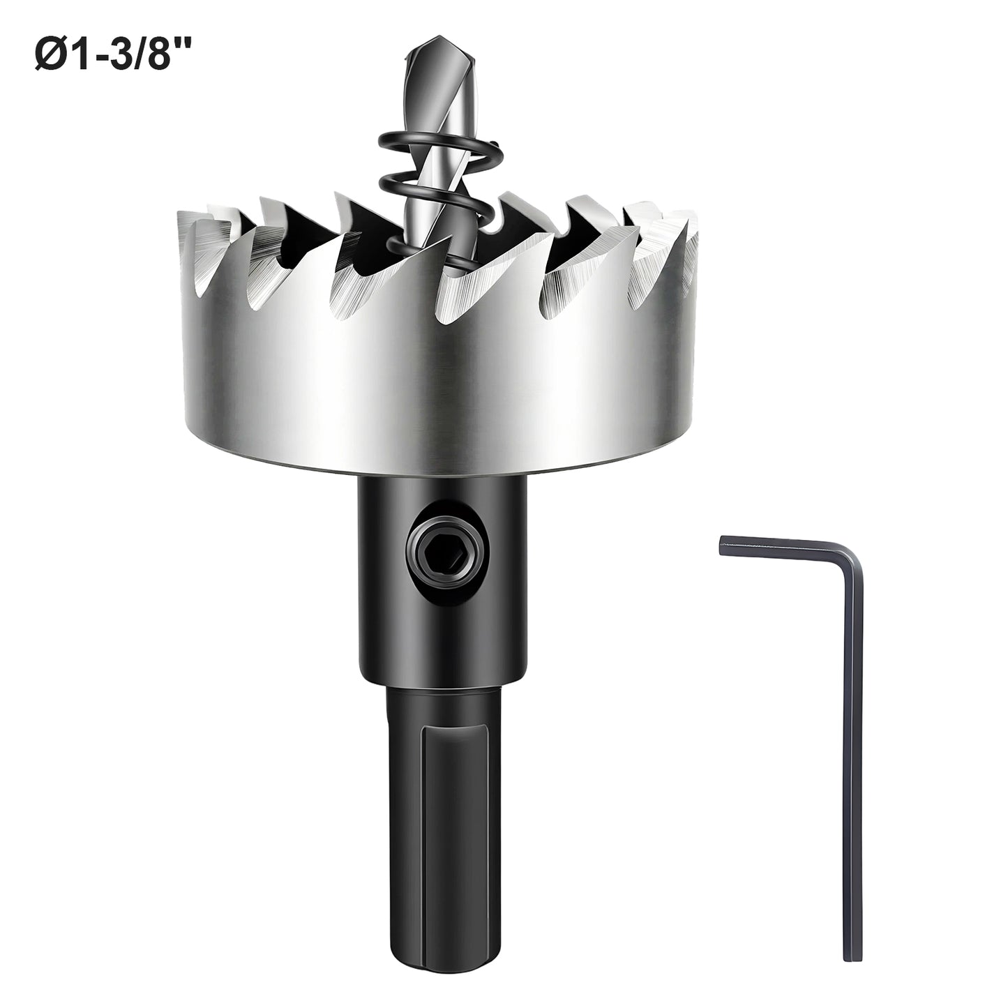 1-3/8 inch (35mm) HSS Hole Saw - Triangle Shank, for Wood, Metal & PVC Cutting