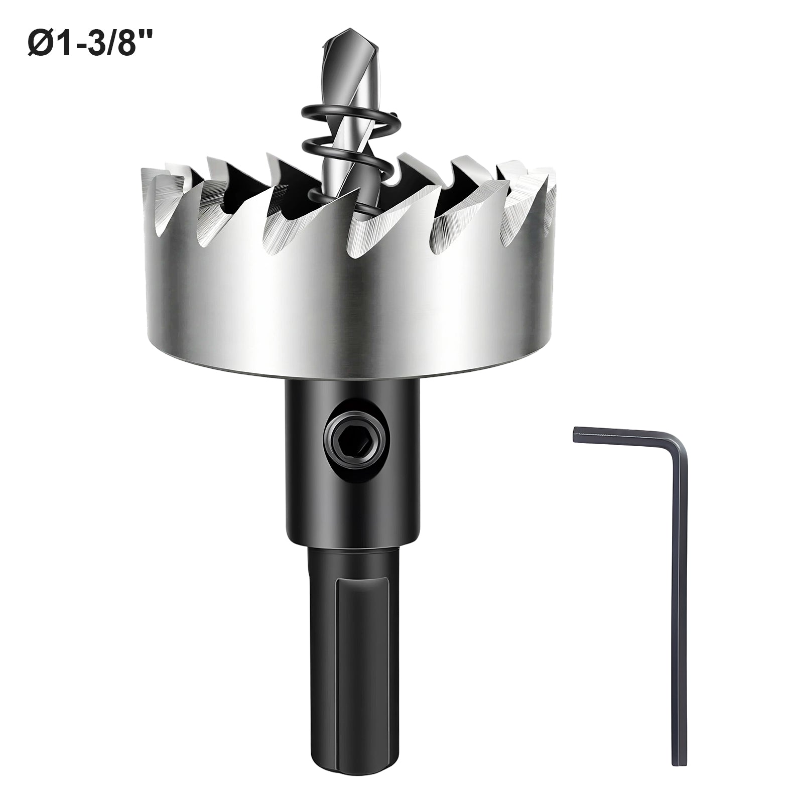 1-3/8 inch (35mm) HSS Hole Saw - Triangle Shank, for Wood, Metal & PVC Cutting