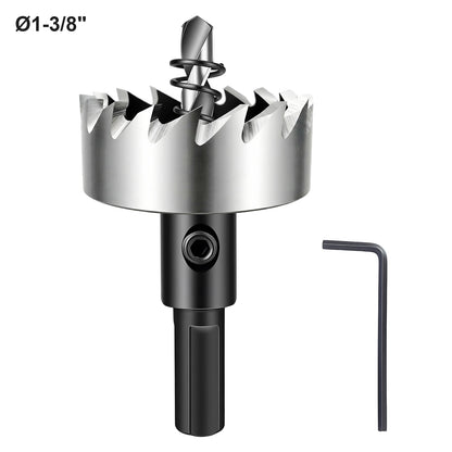 1-3/8 inch (35mm) HSS Hole Saw - Triangle Shank, for Wood, Metal & PVC Cutting