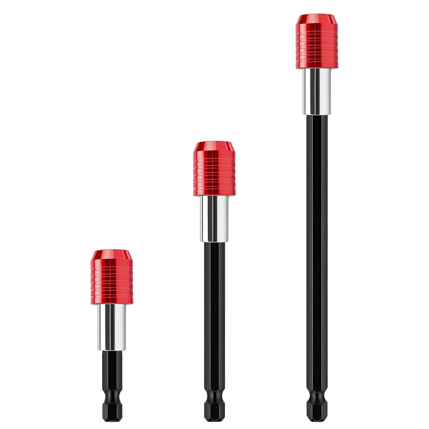 CR-V Drill Bit Extension Bar Set, 2/4/6in, Magnetic Hex Shank Holder for Screwdriver Bits