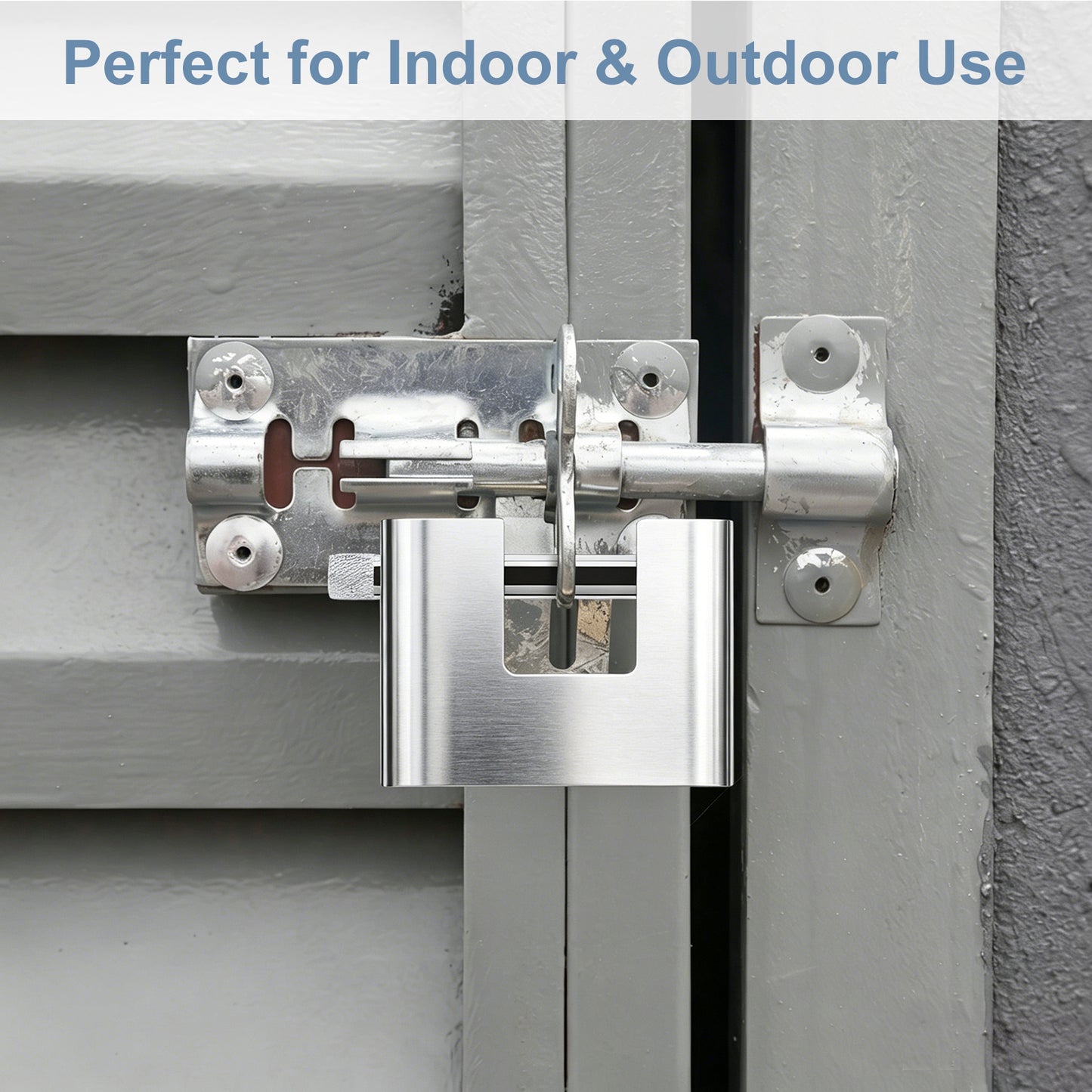 70mm Horizontal-Opening Rectangular Alloy Steel Silver Padlock