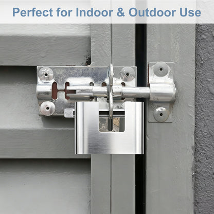 70mm Horizontal-Opening Rectangular Alloy Steel Silver Padlock
