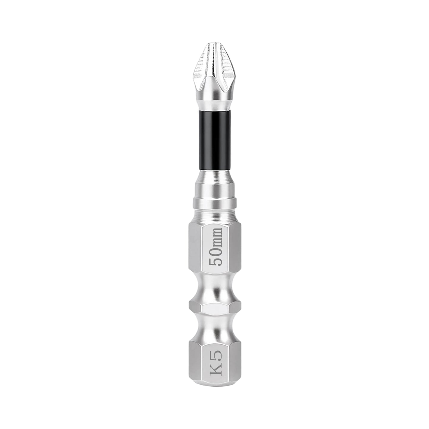Impact PH2 Screwdriver Bits, K5 Alloy Steel, High Torque Magnetic Cross Head, Anti-Slip Hex Shank, 9-Piece Set with Extension