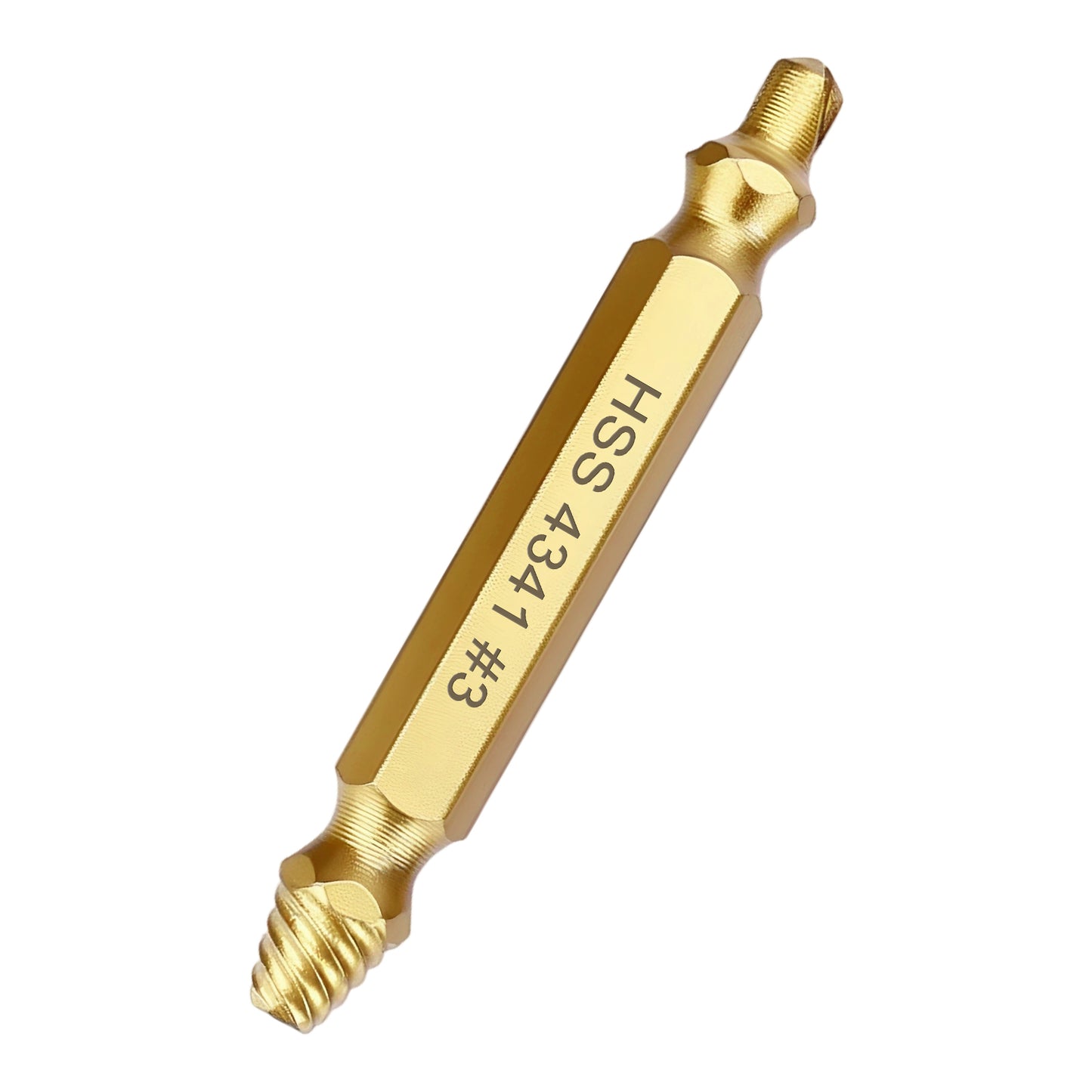 0.157 inch (4 mm) Screw Extractor, 4341 HSS Titanium-Coated, for Stripped, Broken, Rusted Screws