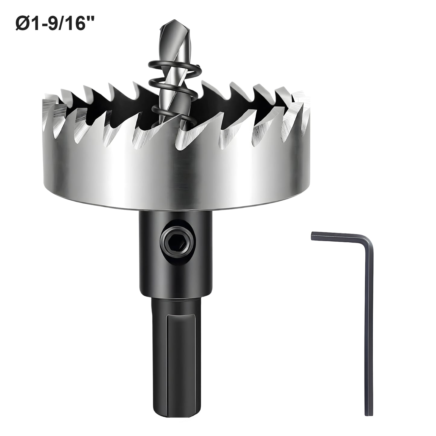 1-9/16 inch (40mm) HSS Hole Saw - Triangle Shank Drill Bit for Wood, Iron & PVC
