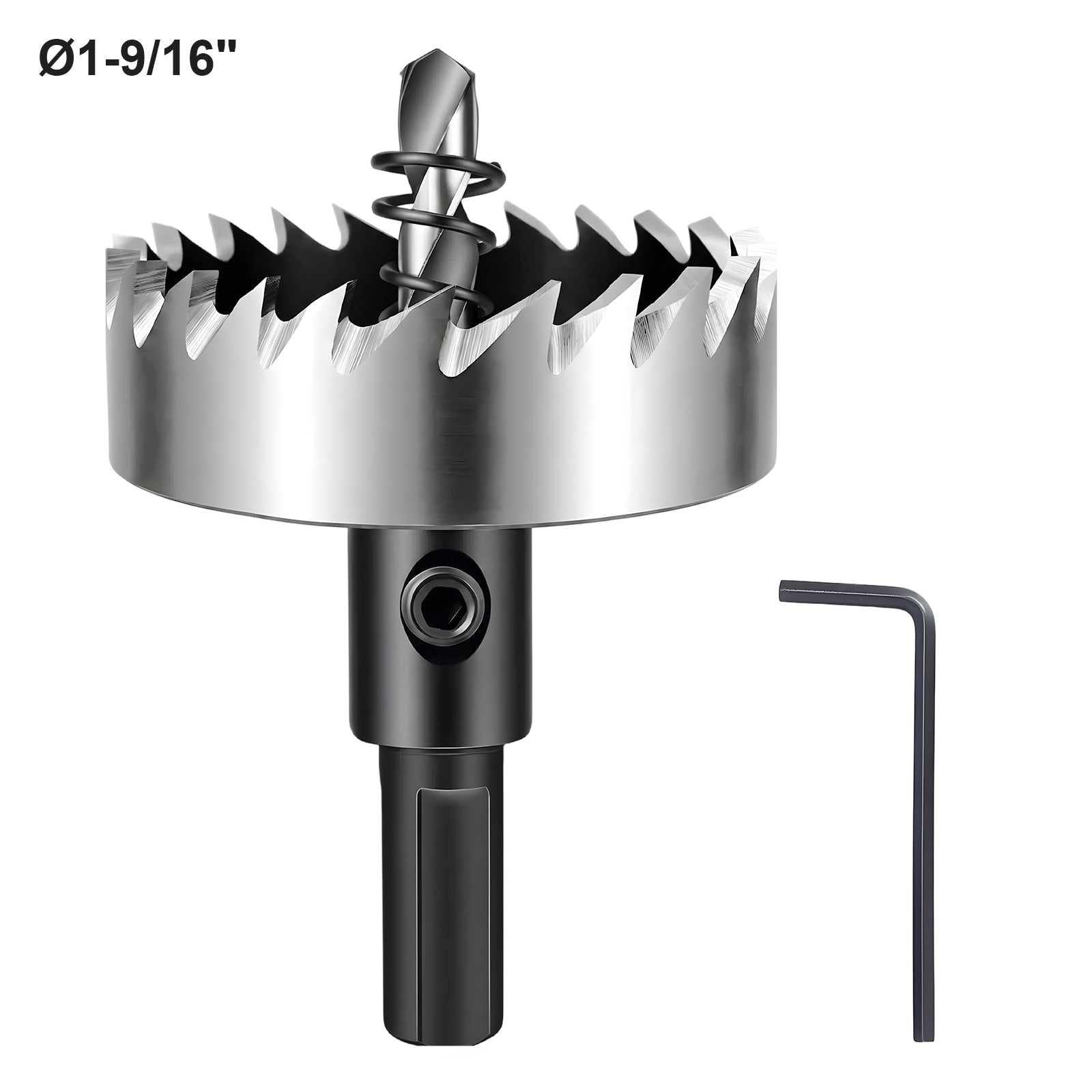 1-9/16 inch (40mm) HSS Hole Saw - Triangle Shank Drill Bit for Wood, Iron & PVC