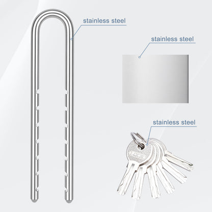 Stainless Steel Natural Finish U-Lock, 50 x 200 mm